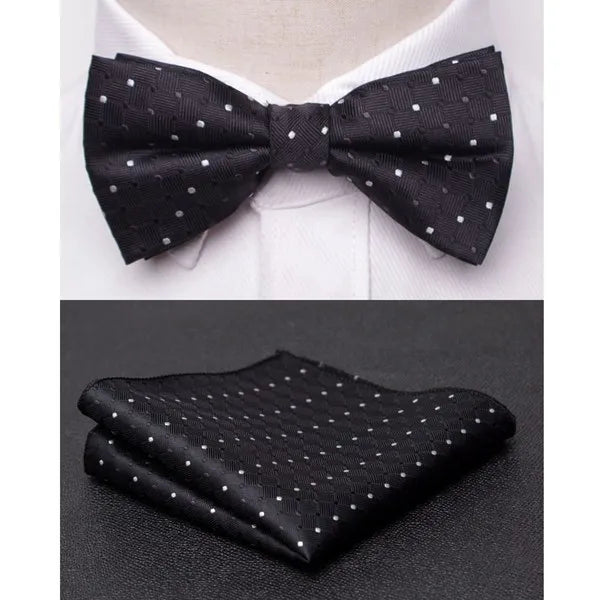 Men's Jacquard Butterfly Bowtie & Cravat Necktie