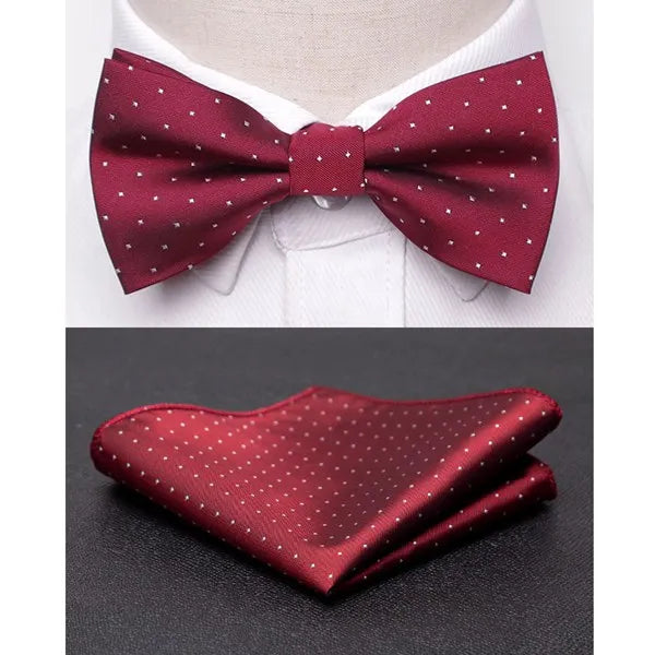 Men's Jacquard Butterfly Bowtie & Cravat Necktie