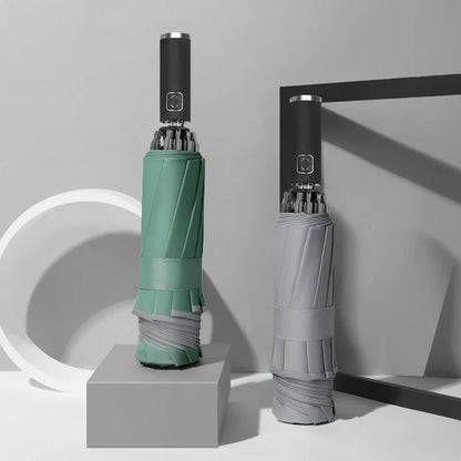 Reflektierendes, winddichtes 10-Rippen-Regenschirmset mit Streifen