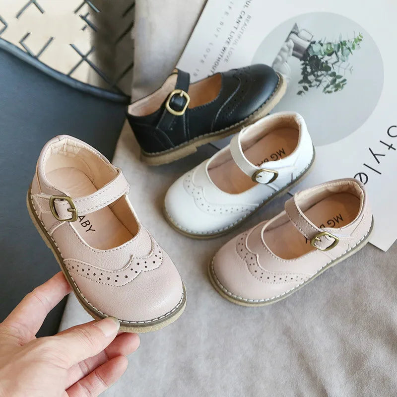 Kids' PU Leather Flat Shoes