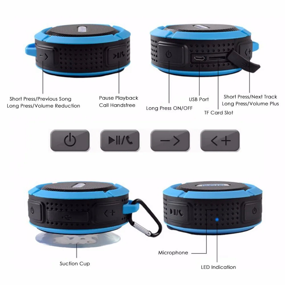 C6 Wasserdichter Bluetooth-Lautsprecher Tragbarer Subwoofer