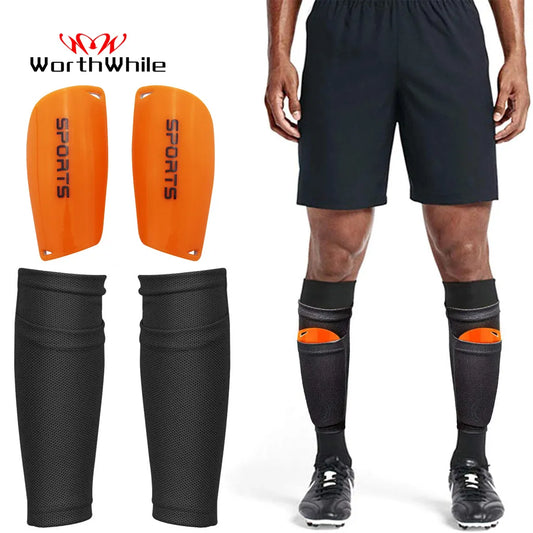 Protège-tibias de football WorthWhile avec chaussettes pour adolescents