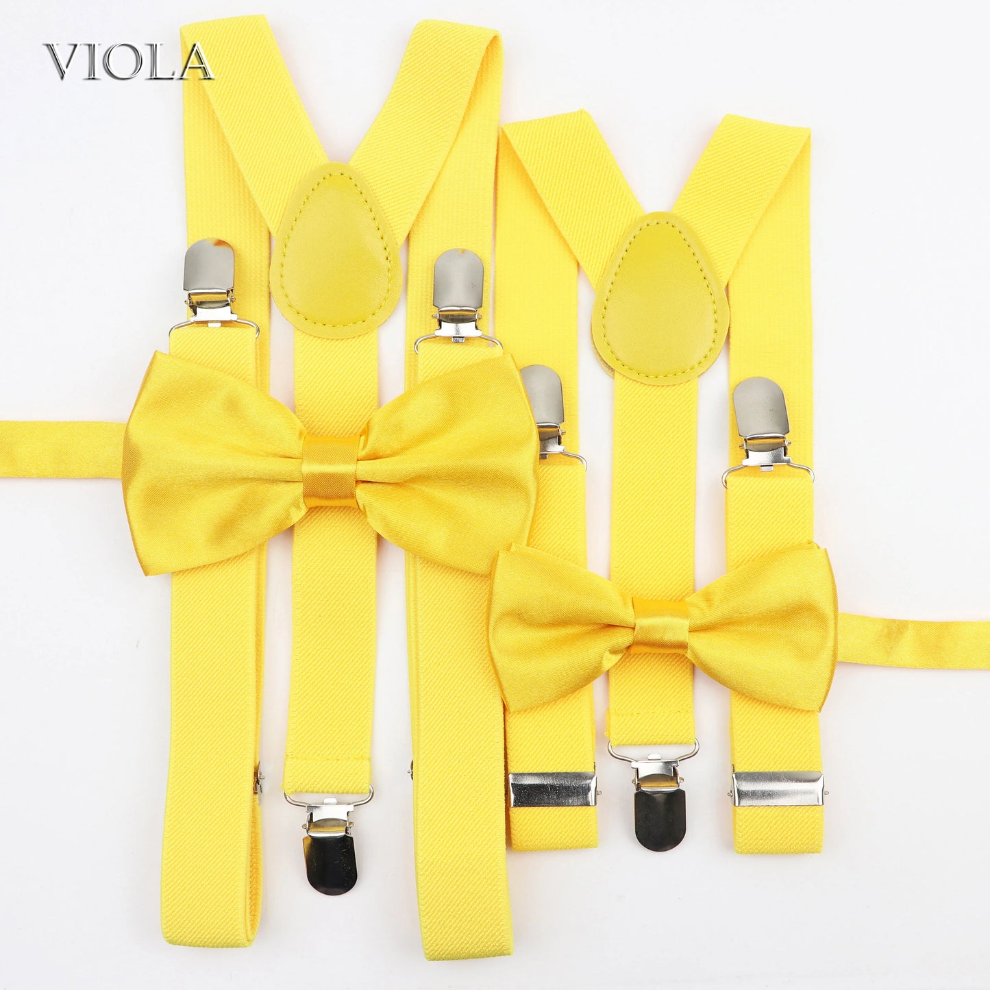 Solid Y-Back Suspenders & Bowtie Sets