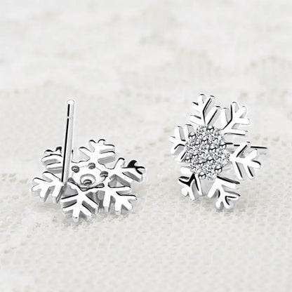 Boucles d'oreilles à breloques flocon de neige Bijoux de Noël Nouvel An