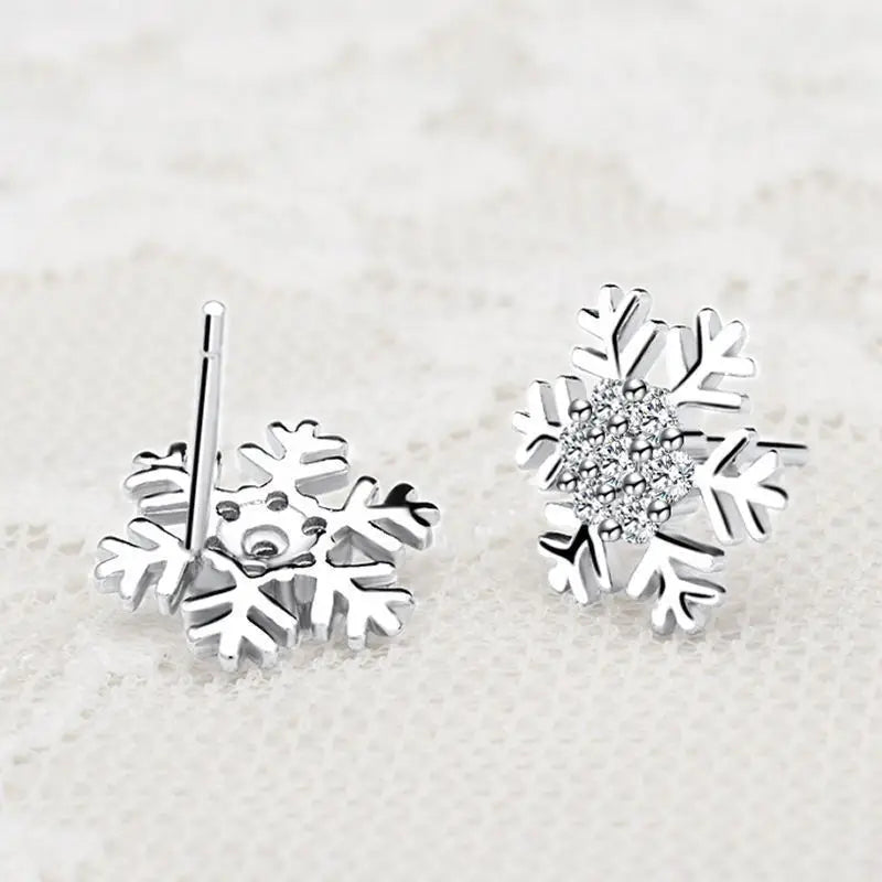 Boucles d'oreilles flocon de neige Bijoux de Noël Nouvel An