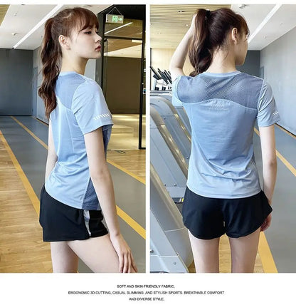 Yoga-Sport-T-Shirt für Damen in Übergröße