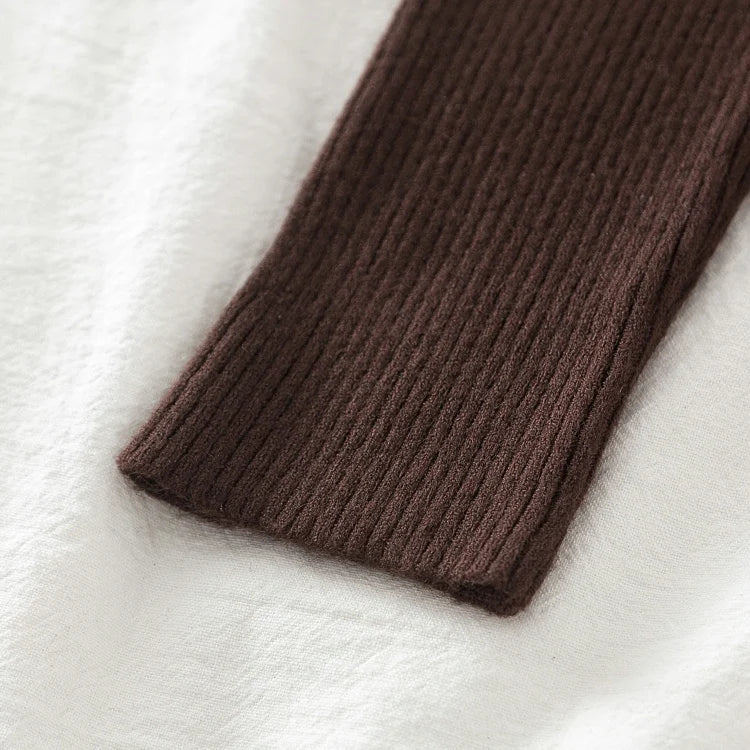 Lace Ruffle Turtleneck Sweater for Women's