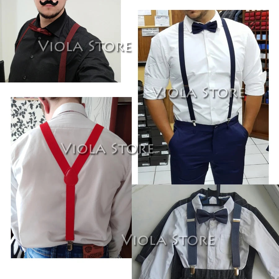 Y-Back Suspenders & Bowtie Sets for Men