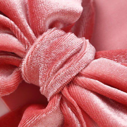 Baby Girls Velvet Headband Big Bow Hair Band Soft Ribbon
