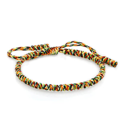 Unisex Rainbow Thread Braided Woven Rope Bracelet