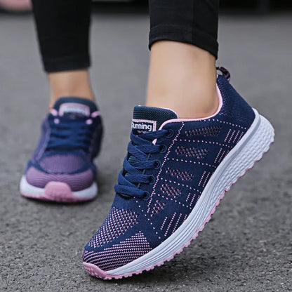 Women Casual Breathable Mesh Flat Sneakers