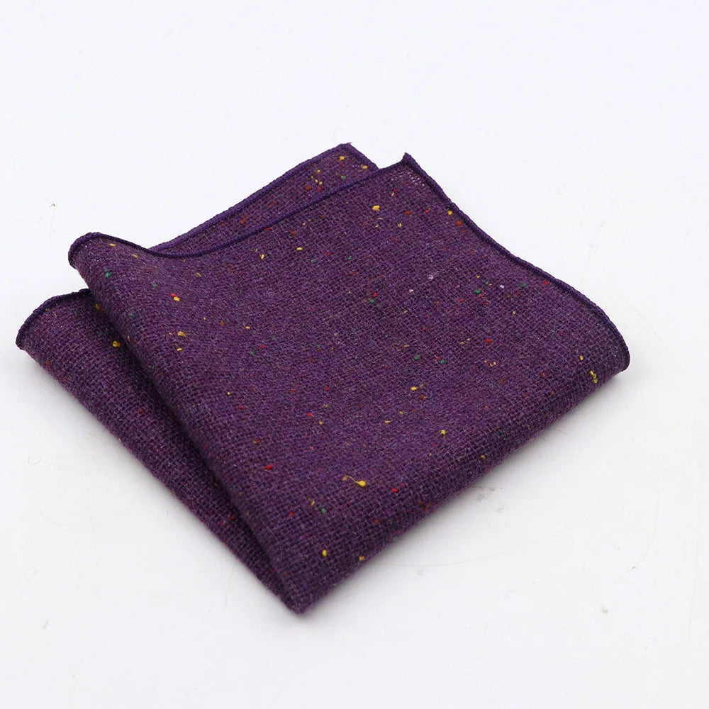 Mouchoir en coton uni pour homme – Pochette en laine mélangée douce