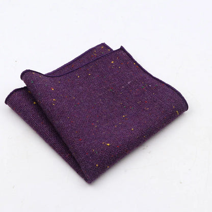 Mouchoir en coton uni pour homme – Pochette en laine mélangée douce