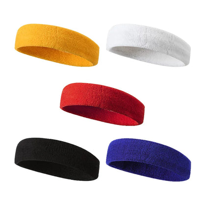 Pure Color Sweat-Absorbent Sports Headband for Fitness