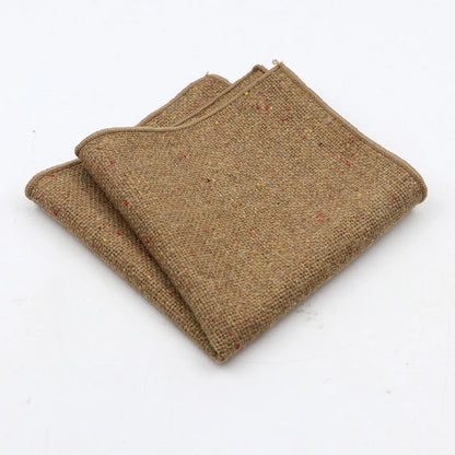 Mouchoir en coton uni pour homme – Pochette en laine mélangée douce