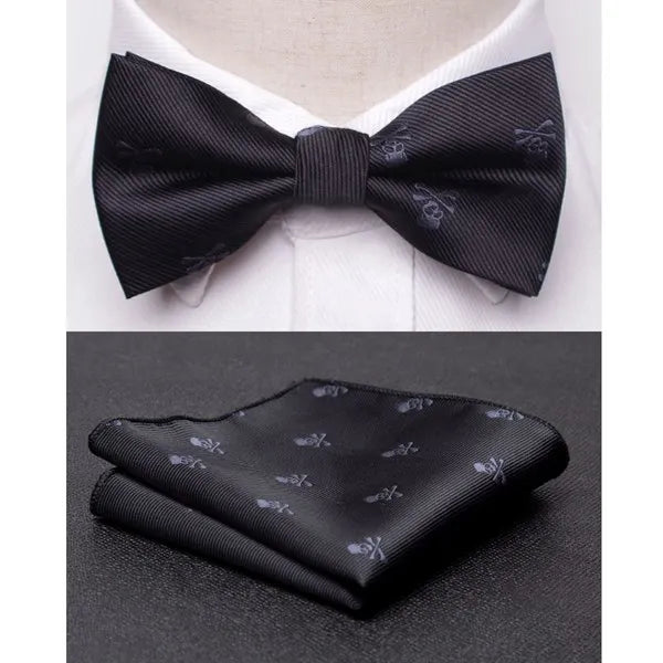 Men's Jacquard Butterfly Bowtie & Cravat Necktie
