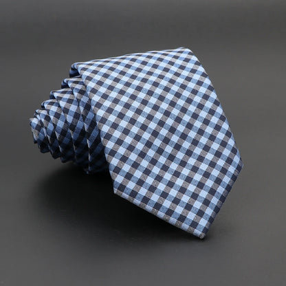 Classic Plaid Jacquard Woven Tie Formal Accessories