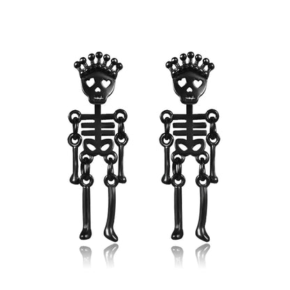 Small Black Punk Stud Earrings for Women & Men