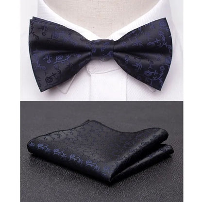 Men's Jacquard Butterfly Bowtie & Cravat Necktie