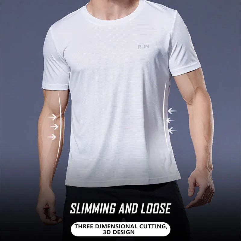 Kurzarm-T-Shirt für Herren zum Laufen und Fitnessstudio