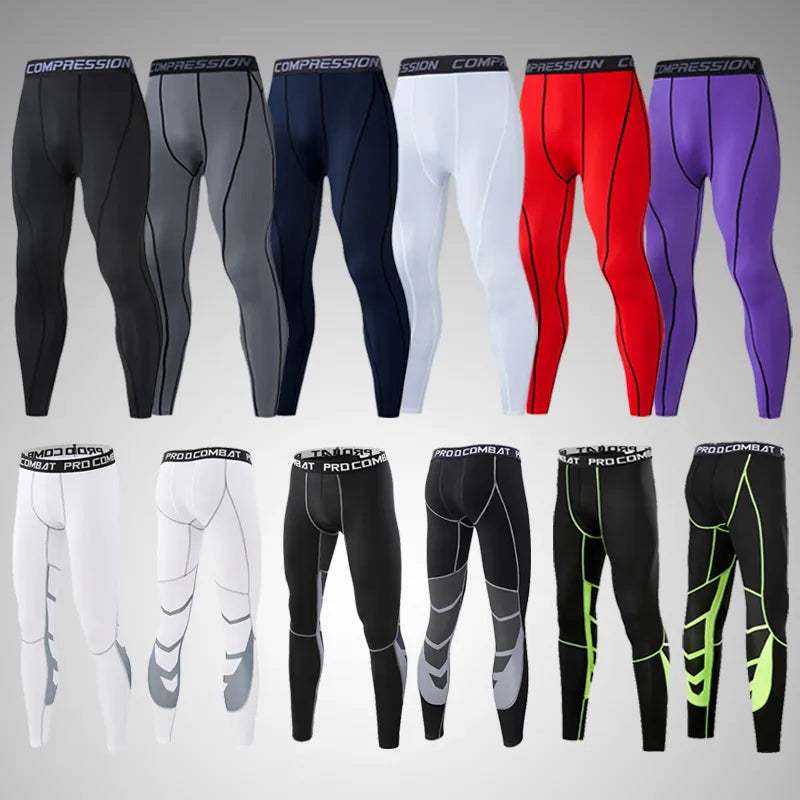 Elastic Compression Pants for Men's