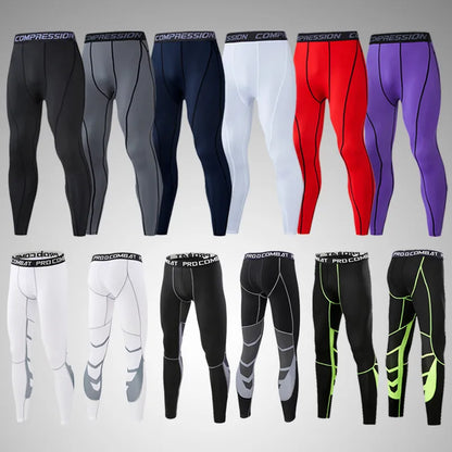 Elastic Compression Pants for Men's