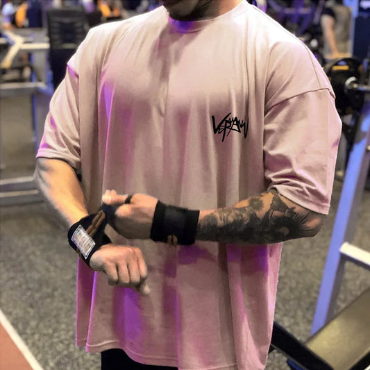 Men's Half Sleeve Bodybuilding Sports T-Shirt