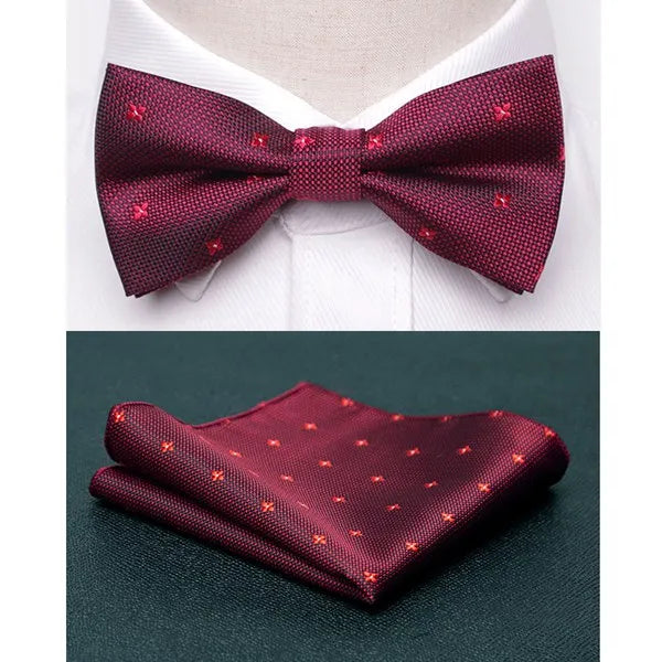 Men's Jacquard Butterfly Bowtie & Cravat Necktie