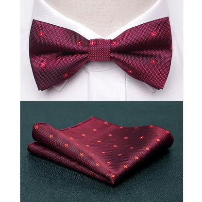 Men's Jacquard Butterfly Bowtie & Cravat Necktie