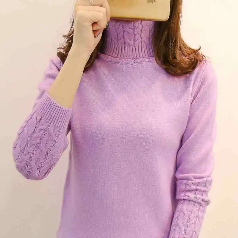 Long Sleeves Turtleneck Sweater for Women