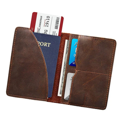 Reisepass-Geldbörse aus echtem Leder