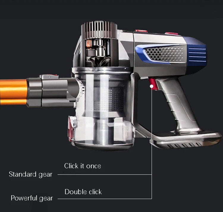 Puissant aspirateur à main sans fil avec deux moteurs