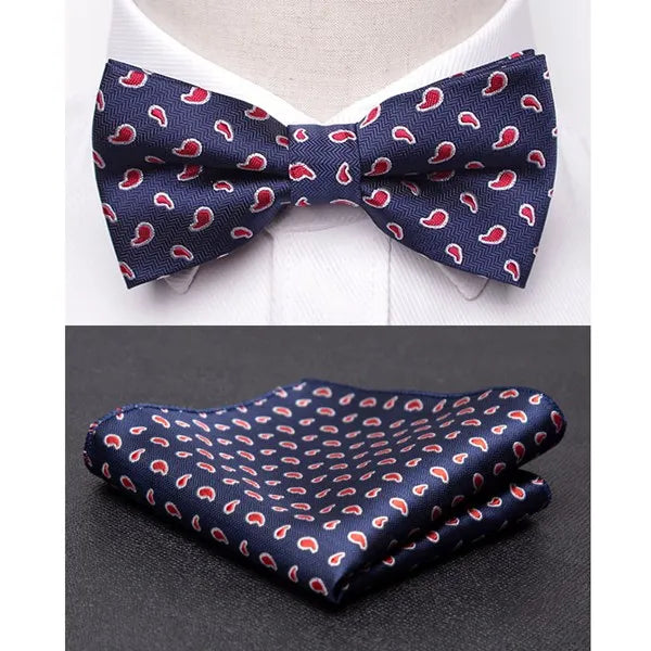 Men's Jacquard Butterfly Bowtie & Cravat Necktie