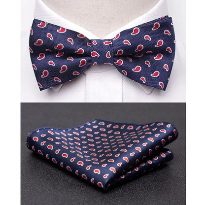 Men's Jacquard Butterfly Bowtie & Cravat Necktie
