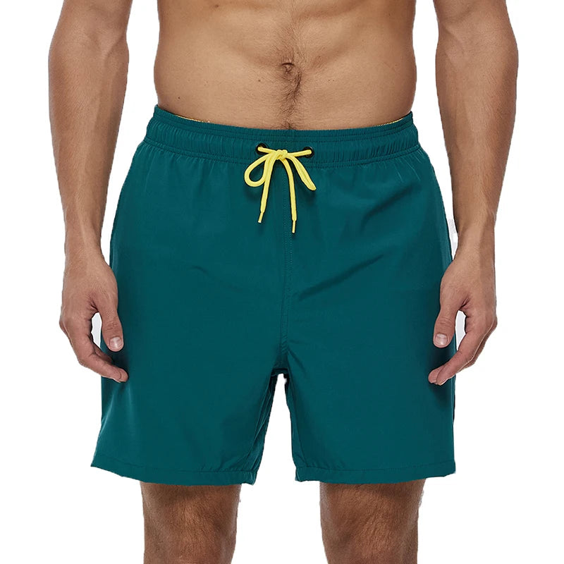 Quick Dry Stretch Swim Trunks with Zipper Pockets