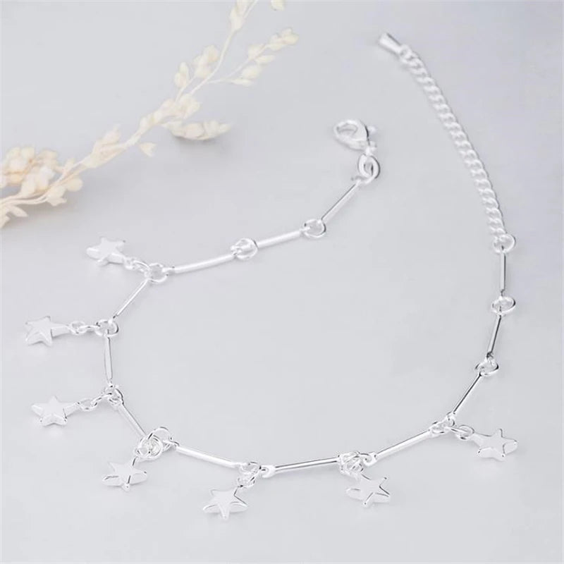 925 Sterling Silver Anklets Bracelets For Women