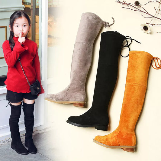 Bottes de mode pour fille au-dessus du genou