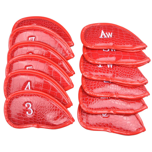 Waterproof Leather Golf Iron Head Covers Set