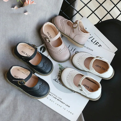 Kids' PU Leather Flat Shoes