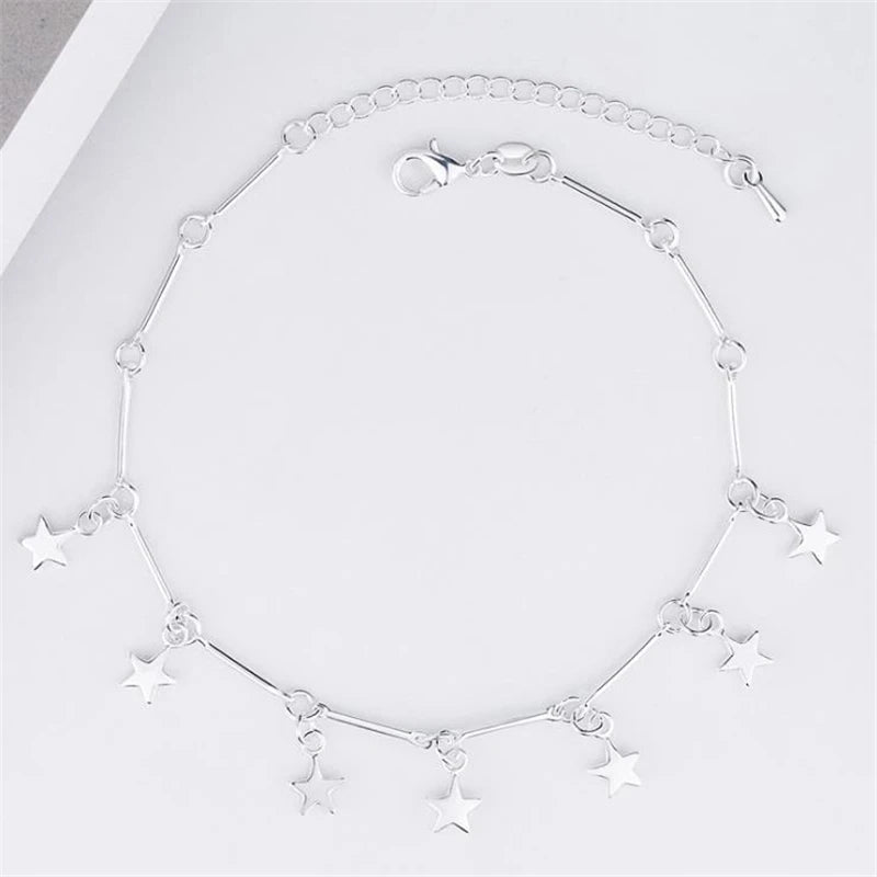 925 Sterling Silver Anklets Bracelets For Women