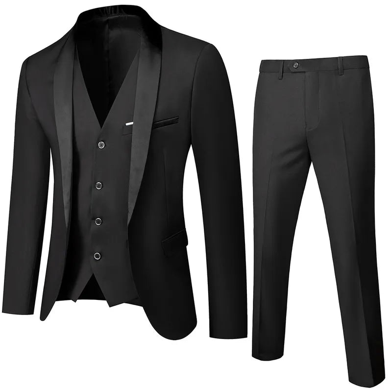 Men's Slim 3 Psc Wedding Suit