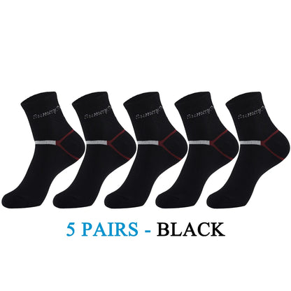 5 Paar Herren-Sportsocken aus Baumwolle – Lange Sportsocken zum Laufen und Wandern
