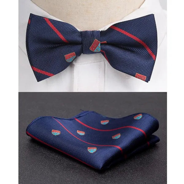 Men's Jacquard Butterfly Bowtie & Cravat Necktie