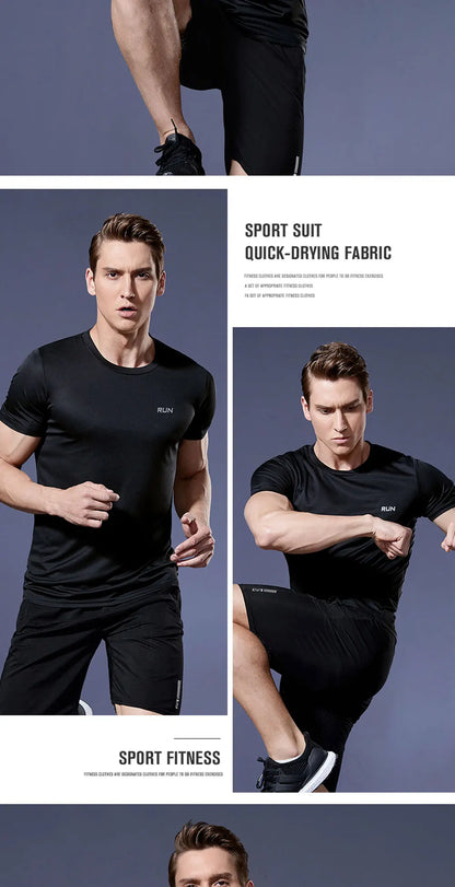 Kurzarm-T-Shirt für Herren zum Laufen und Fitnessstudio