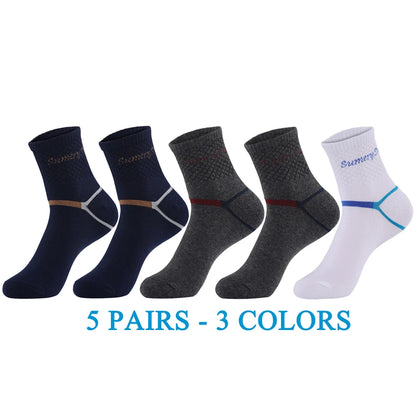 5 Paar Herren-Sportsocken aus Baumwolle – Lange Sportsocken zum Laufen und Wandern