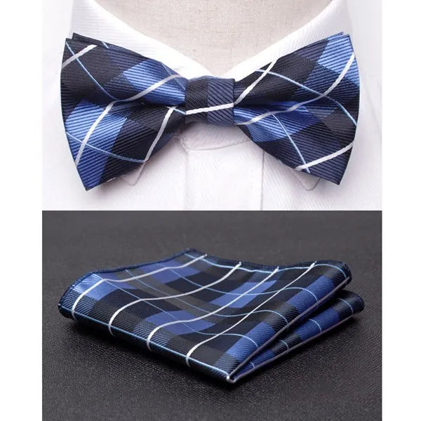 Men's Jacquard Butterfly Bowtie & Cravat Necktie