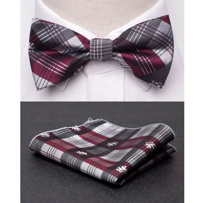 Men's Jacquard Butterfly Bowtie & Cravat Necktie