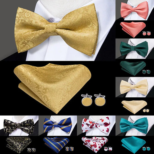 Classic Silk Butterfly Bow Tie Set for Men