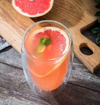 Hitzebeständiges doppelwandiges Glasbecher-Set