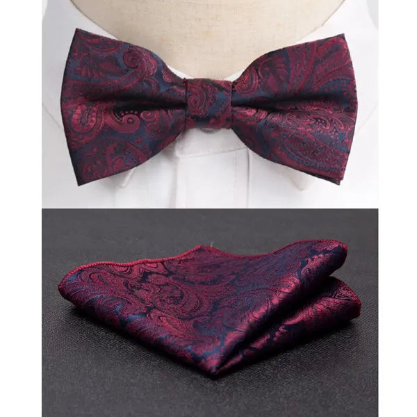 Men's Jacquard Butterfly Bowtie & Cravat Necktie